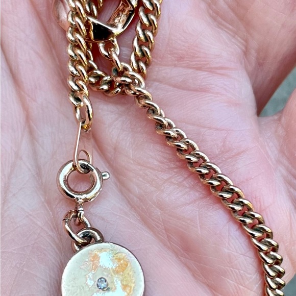 Marc by Marc Jacobs Rose Gold Tone Chain Link Station Choker Necklace - Picture 14 of 15